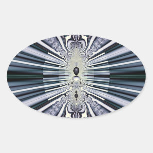 Purple World Oval Sticker