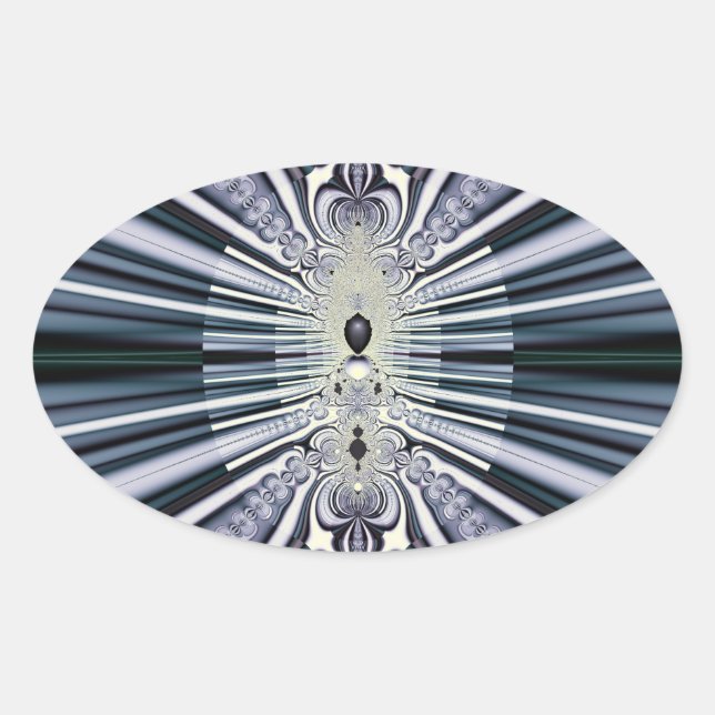 Purple World Oval Sticker (Front)