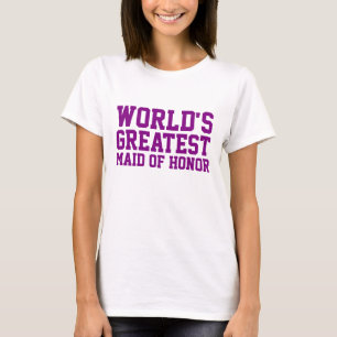 Purple World's Greatest Maid of Honour T-Shirt