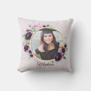 Purple Wreath Photo Cushion