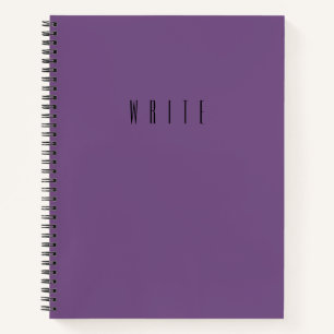 Purple Write Typography Notebook