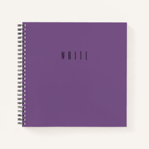 Purple Write Typography Text Notebook