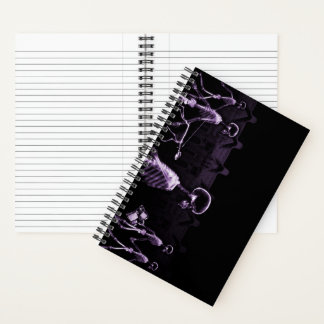 Purple X-Ray Skeleton City Scene Notebook