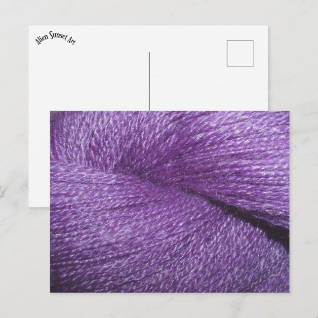 purple yarn postcard (Front/Back)