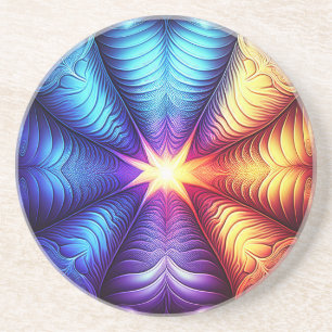 Purple Yellow Blue Lyapunov Fractal Coaster