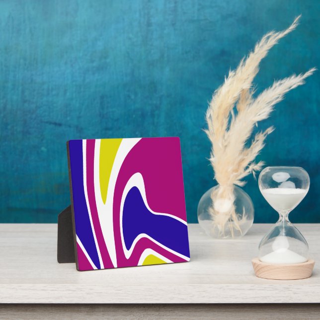 Purple Yellow Blue Ripple waves liquid Plaque (Insitu)
