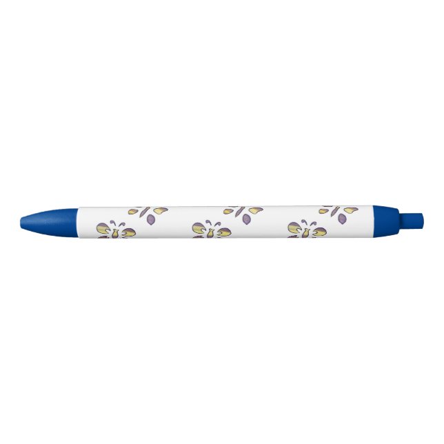 Purple Yellow Butterflies Custom Pens (Front)