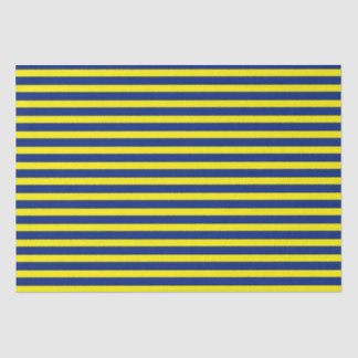 Purple & Yellow Complementary Colours Stripes Tissue Paper