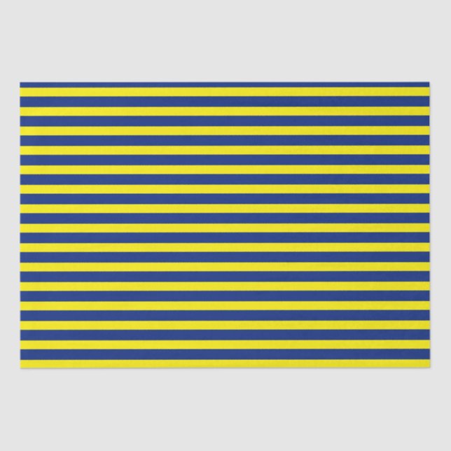 Purple & Yellow Complementary Colours Stripes  Tissue Paper (Front)