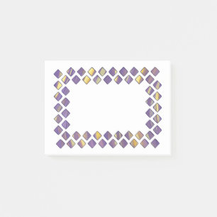 Purple Yellow Diamonds Post it Notes