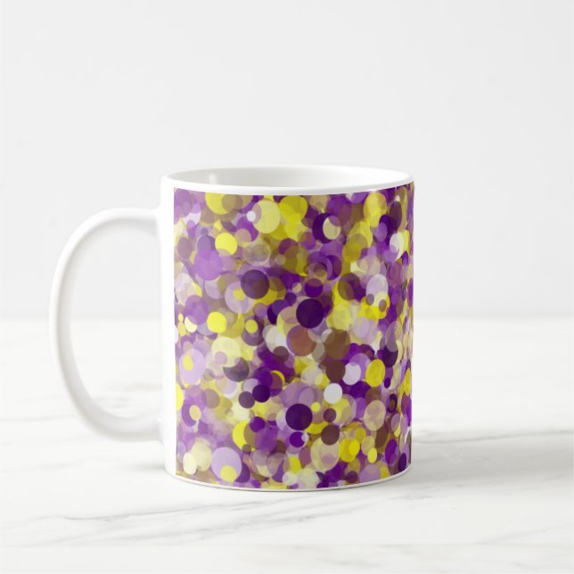 Purple Yellow Dot 11oz Mug (Left)