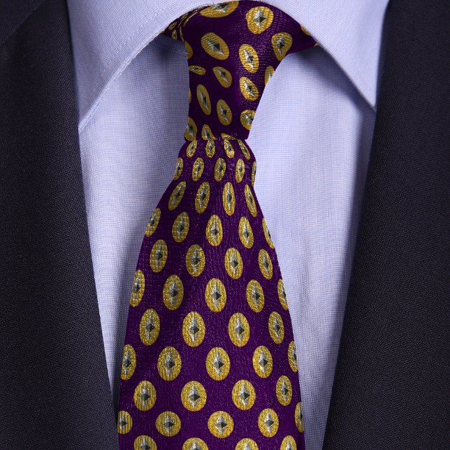 Purple & Yellow Ethereum Crypto Coin Tie (Creator Uploaded)