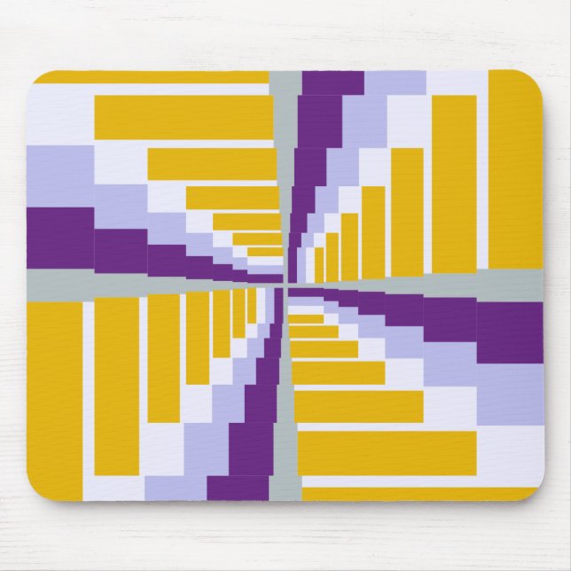 Purple Yellow Gold White Mouse Mat (Front)
