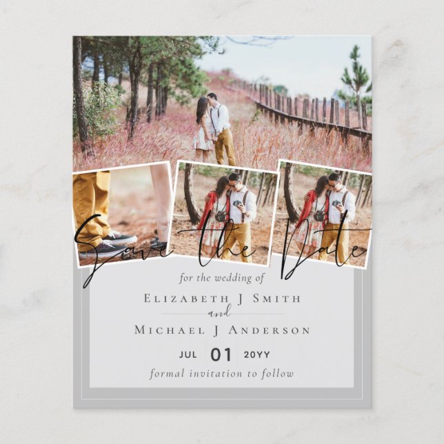 Purple Yellow Grey Colour Trends Budget Wedding (Front)