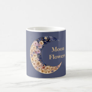 Purple Yellow Moon Flowers Coffee Mug