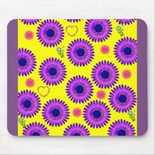 purple yellow mouse pad