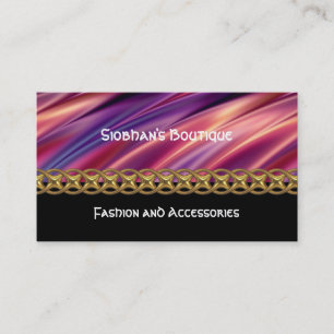 Purple yellow orange & gold chain business card