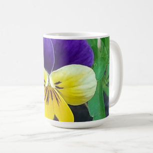 Purple & Yellow Pansy  Coffee Mug