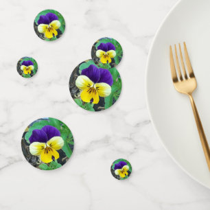 Purple & Yellow Pansy Confetti
