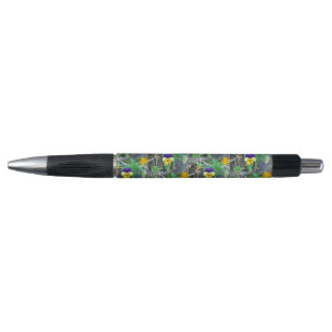 Purple & Yellow Pansy Pen 