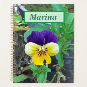 Purple & Yellow Pansy Planner