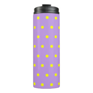 Purple Yellow Polka Dots Thermal Tumbler