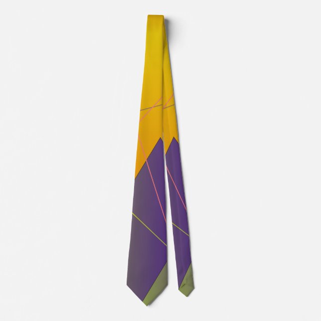 Purple & yellow watercolor Tie (Front)