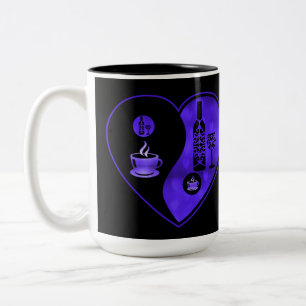 Purple Yin & Yang Coffee & Wine Two-Tone Coffee Mug