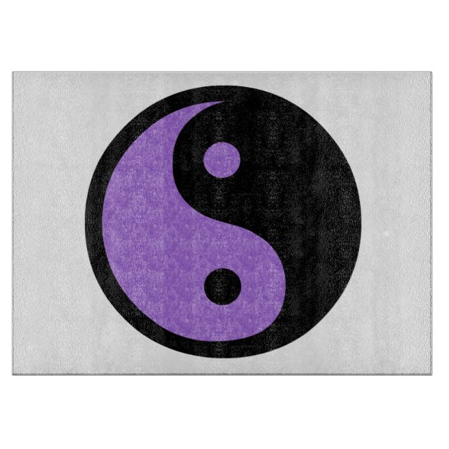 Purple Yin Yang Cutting Board (Front)
