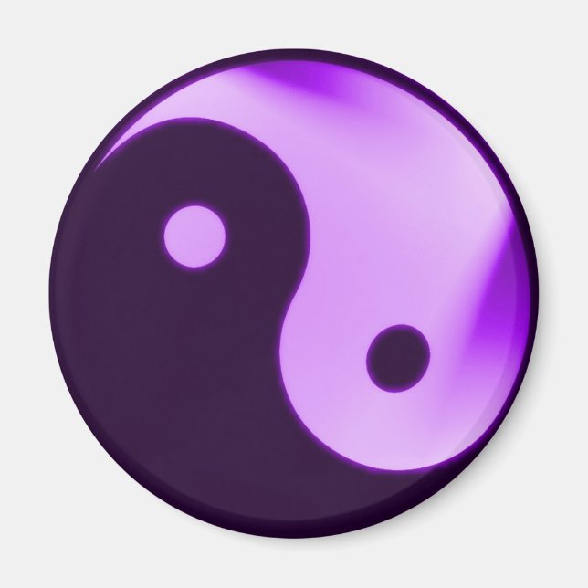 Purple Yin yang magnet (Front)