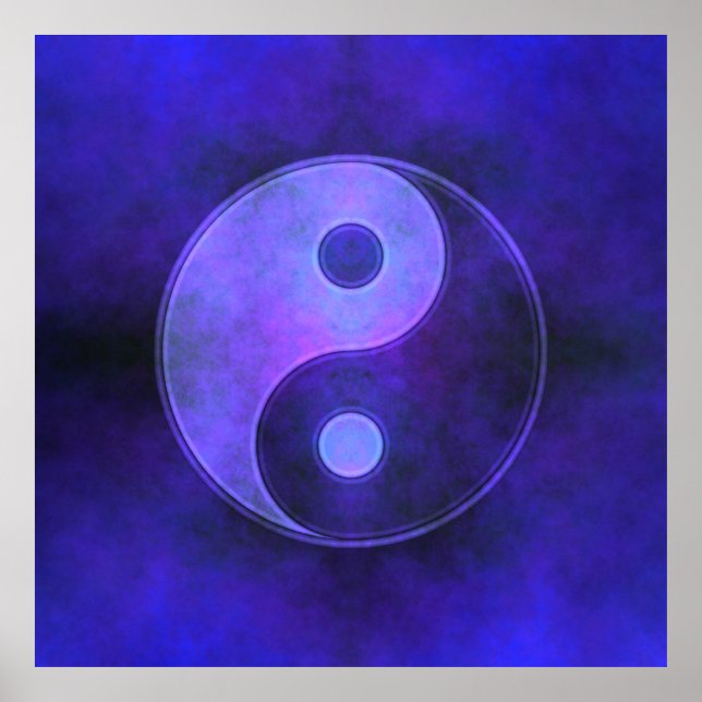 Purple Yin Yang Poster (Front)