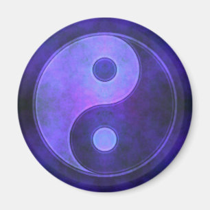 Purple Yin Yang Symbol Magnet