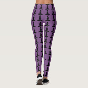 Purple Yoga Pose Custom Leggings