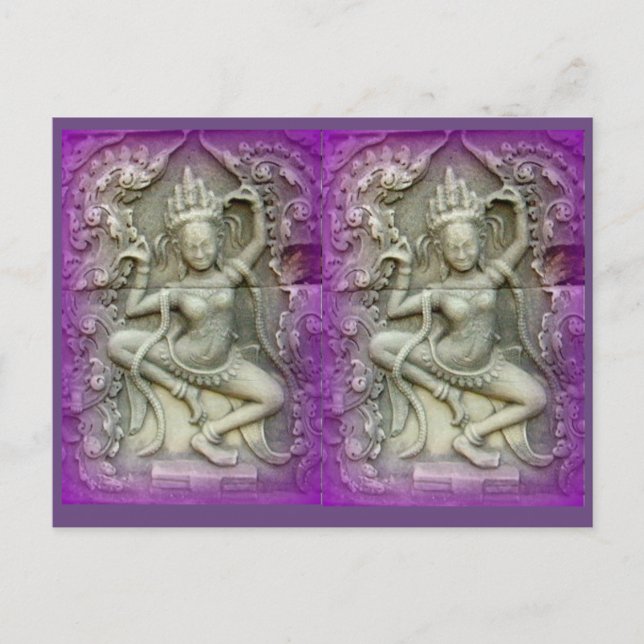 purple yoginis dancing postcard (Front)