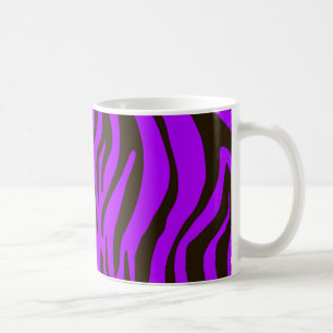 Purple zebra animal print pattern coffee mug