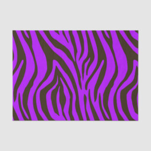 Purple zebra animal print pattern tissue paper