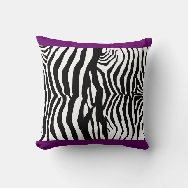 Purple Zebra Cushion (Front)