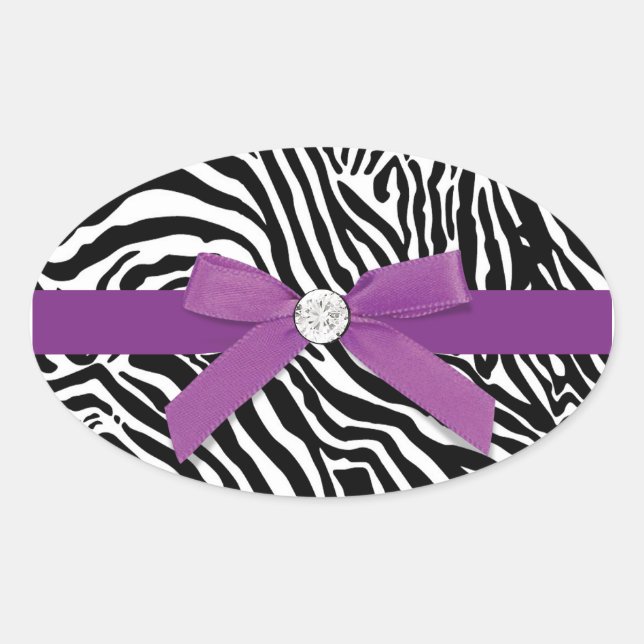 Purple Zebra Envelope Seal Sticker (Front)