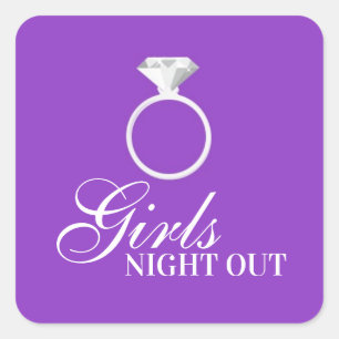 Purple Zebra Girls Night Out Sticker