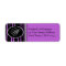 Purple Zebra Monogrammed Return Address Labels