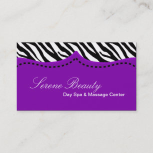 Purple Zebra Print Animal Pattern Business Card