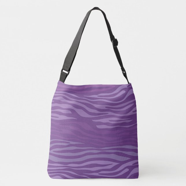Purple Zebra Print Crossbody Bag (Back)