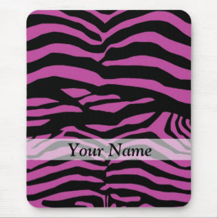 Purple zebra print pattern mouse mat
