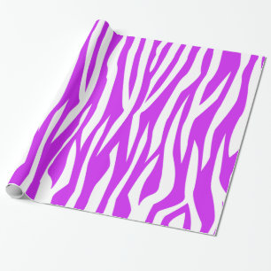 Purple Zebra Print Wrapping Paper