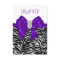 Purple Zebra RSVP Card