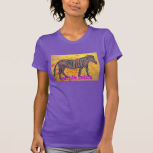 purple zebra slogan T-Shirt