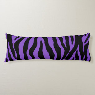 Purple Zebra Stripe Animal Print Body Pillow