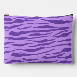 Purple Zebra Stripes Pattern Accessory Pouch