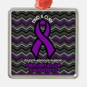 Purple Zig Zag...Fibro Metal Tree Decoration