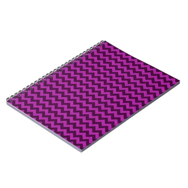 Purple Zig Zag Glitter Notebook (Left Side)